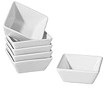 METRO Professional Tapasschalen groß, eckig, 6 Stück, weiß, geschirrset porzellan, Geschirr, Salatschüssel, Geschirr Set, Mikrowellengeschirr, Servierschüssel Set, für Salat, Suppe, Pasta