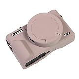 Easy Hood Schutzhülle für Canon Powershot G7 X Mark III Digitalkamera, weiche Silikon-Schutzhülle mit Abnehmbarer Objektivabdeckung für Canon Powershot G7X Mark III DSLR-Kamera (Tiffany Pink)