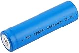 18650 Wiederaufladbare Batterie 3,7 V Lithium wiederaufladbare Batterie Große Kapazität 2200 mAh 1000 Zyklus für Fackel LED Taschenlampe Beleuchtung Inlandsausrüstung Blau-4 STÜCK