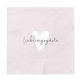 Grafik Werkstatt Servietten mit Spruch | 20 Stück | 12,5 x 12,5 cm | rosa | Lieblingsgäste