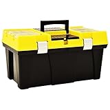 Werkzeugkoffer Kunststoff 595 x 337 x 316 mm Gelb, LAPOOH Werkzeugtrolley, Werkzeugset, Werkzeug-sets, Tool Set, Werkzeugtasche Gefüllt
