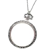 Lupen-Halskette – 10 x 5, 1 x 5, 1 cm großer Lupenanhänger, leichte, tragbare Anti-Verlust-Lesehalskette für ältere Menschen und Kinder