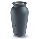 YourCasa Regentonne 120-230 Liter [DropCatcher] mit Filterkorb & Wasserhahn - Regenfass Frostsicher Kunststoff - Regenwassertonne - Regenwassertank Garten Wassertank Regensammler (Anthrazit, 120L)