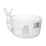 Automatisches Obst- und Gemüsesieb, 15 cm, schnell abtropfendes Sieb, Schüssel für schnelles Waschen, Obst- und Gemüsespülen mit einfachem Ablauf-Design für Zuhause, Picknick, Grillen, Küche