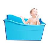 Mobile Faltbare Badewanne, 87x46x56.5cm Baby Folding Bathtub, Rutschfeste Tragbare Reisedusche Badebecken,für Bäder Kinderbäder und Kinderschwimmen