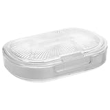 KOMBIUDA Transparente Medikamentenbox Tragbarer Luftdichter Aufbewahrungsbehälter Für Medikamente Tabletten Organizer Mit 6 Fächern Ideal Für Unterwegs Feuchtigkeits Und