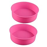 Holibanna Runde Silikonbackform Lebensmittelechte Silikonform für Kuchen und Desserts Teiliges Zufälligen Farben für Zuhause Partys und Backkurse Zufällige Farbe