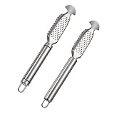 Gatuida 2 Stück Edelstahl Fischentschupper mit Rutschfestem Griff Robust Rostfrei Einfach zu Reinigen für Küche Restaurant Haushalt Effizientes Entfernen von Fischschuppen