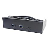 Youbones USB3.2 GEN1 Diskettenlaufwerk-Steckplatz HD-Audio Audio-Frontpanel 5,25 Optisches Frontpanel Unterstützt 2X USB3.0 + 1x Audio 3,5 mm