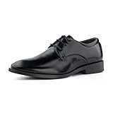 Hitmars Anzugschuhe Herren Derby Oxford Schuhe Brogues Klassischer Herrenschuhe Elegant Lederschuhe Hochzeitsschuhe A Schwarz EU45
