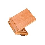 Zambuph Verstellbare Staffelei mit Aufbewahrungsbox für angehende Künstler, um Malutensilien auf jedes künstlerische Abenteuer mitzunehmen. Aus Holz gefertigt. Verstellbare Tischstaffelei aus Holz zum