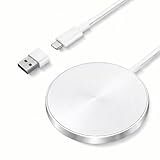 Mag-Safe Ladegerät,15W Magnet Wireless Charger，Induktive Ladestation für iPhone 17/16/15/14/13/12 Series, kabelloses ladegerät für AirPods 4/3/2/Pro, Weiß