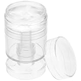 PAMINGONO Nailart Stempel Satz Transparent Drehbar Silikon Nagelstempel mit Schaber Nageldesign Maniküre Werkzeug