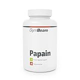 GymBeam Papaya-Extrakt (Papain) (Kapseln) - 200 mg pro Tagesdosis, praktische vegane Kapseln, Unterstützung der Proteinverdauung, mit natürlichen Papaya-Enzymen, 90 caps