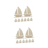 Lurrose 2 Sätze 2 Sets Holz Segelmodell DIY Segelboot Für Holzboot Modellbausatz Holzboot Projekt Segelboot Modell DIY Handgefertigtes Boot DIY Nautisches Kunsthandwerk 8 Stück * 2