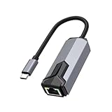 YUEHISY USB-C-zu-Ethernet-Adapter, Tragbarer 2,5-G-LAN-Ethernet-Adapter, RJ45-Netzwerk-Dongle, für Gaming und Streaming, Plug-and-Play