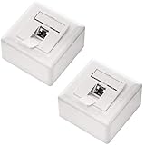 deleyCON 2x CAT6 Universal Netzwerkdose - 1x RJ45 Port - Geschirmt - Aufputz oder Unterputz - 1 Gigabit Ethernet Netzwerk - EIA/TIA 568A&B - Weiß