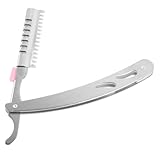 LALADEFIEE Full Steel Vintage Klappbarer Rasiermesser Bartschneider Manuell Bart Haarschnitt Augenbrauen Formung Werkzeug für Salon Heimgebrauch Zufällige Farbe