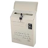 Healeved Rustikaler Briefkasten mit Schloss und Zeitungsrolle Abschließbarer Wandbriefkasten für Weihnachtsdeko und Außenbereich im Vintage Design