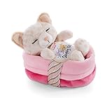 NICI 47892 Sleeping Pets Kittie schlafende Katze Leopardmuster im Körbchen 12cm