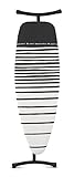 Brabantia - Bügelbrett D - für Dampfbügeleisen & Dampferzeuger - Integrierte hitzebeständige Abstellfläche - Höhenverstellbar - Solider Vierfußrahmen - Fading Lines - 135 x 45cm