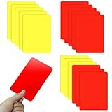 16 Stück Fußball Schiedsrichter Karten Set,Robuste Gelbe Rote Karte Fußball aus PVC,Schiedsrichter Karten,Schiedsrichter Tool-Fußball-Warn-Und Auswurfkarten,Zubehör für jedes Fußballspiel Set