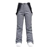 CVZQTE Skihose Mit Zwei Taschen Schneehose Für Herren Und Damen Isolierte Und Schneesichere Hose Für Wintersport Skifahren Snowboarden