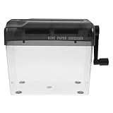 FIXOSHEE Papierzerkleinerer Manueller Aktenvernichter Handlicher Aktenvernichter für Haushalt und Homeoffice Schwarz