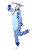 RANSUU Onesie Kostüm Pyjama Jumpsuit Erwachsene Costume Damen Herren Kostum Tier Fasching Onesi Schlafanzug Weihnachten Karneval M