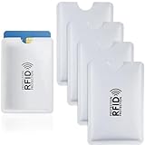 5 Pcs RFID Blocker Kartenhülle, Schutzhüllen für Kreditkarten, TÜV Geprüfte EC Karten Schutzhülle & NFC Blocker, vor Datendiebstahl Schutz Hülle Kreditkartenhülle Kartenhülle