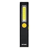 Stak by Velamp STEALTH: 3W wiederaufladbare LED-Taschenlampe, extra schlank aus Aluminium. Schwarz.