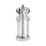 Louttary Klare Acrylmühle Chili Kreuzkümmel Pfeffermühle Inkl. Präzisionsmechanismus und Premium Qualität Meersalz und Pfeffer