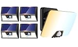 nipify Solarlampen and LED Strahler für Außen mit Bewegungsmelder 3 Modi Sicherheitswandleuchte Wasserdichte Aussenleuchte für Garten Hoflampe