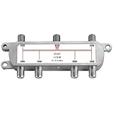 Hipzeepo Power Divider 6-Wege für Satelliten-Splitter 4K 8K 10-3224MHz TV für Satelliten-/Kabelsignal-Mischer-Kabel