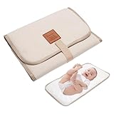 YTUGIL Wickelunterlage für Babys, tragbare Wickelunterlage, Reise-Wickelunterlage, wasserdicht, faltbar, Wickelunterlage, Baby-Wickelunterlage, tragbare Baby-Wickelunterlage (1, Beige)