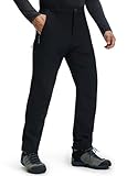 Libin Thermohose Herren Winter Softshellhose Wasserdicht Winddicht Gefüttert Skihose Wanderhose Winterhose Outdoorhose Schneehose Regenhose Trekkinghose, SchwarzXL