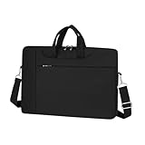 Computer-Tragetasche, Handtasche für 13-15,6 Zoll (33 - 39,6 cm) Laptops, Notebooks, schützende Tragetasche, Business-Taschen, Schwarz, 38,1 cm