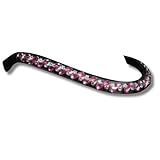 Alice International Englisches Trensenzaum aus Leder mit weich gepolstertem Stirnband, glitzerndes Kristallbling, für Dressur und Reiten, Full M 42