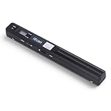 Tragbarer Dokumentenscanner, Kleiner USB-Dokumenten- und Fotoscanner, Mobiler HD 900DPI-Farbhandscanner für Zuhause, Reisen, Büro und Geschäft, 8,27 Zoll (Black)