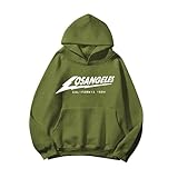 Damen Los Angeles Letter Print College Anime Hoodies Adrett Trendy Vintage Herbst Pullover Pullover Pullover für Teenager Kapuzenpullover Casual Grafik Loose Fit Gothic Outfits Tops Backwoods Y2K, AG