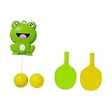 harayaa Hängender Frosch Tischtennistrainer für Den Innenbereich, Interaktives Spielzeug, Solo Tennisübung für Spiel, Sportliche Aktivität, für, 2 Bälle