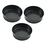 CRILSTYLEO 3 Stück 8 Antihaft-Kuchenform Kuchenbackblech Kuchen Backformen Tablett antihaftbeschichtete Kuchenform easy putz bratentopf Backwerkzeug Antihaft-Backformen Kohlenstoffstahl Black