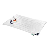 casimum® luxuriöse Kamelhaardecke | 4-jahreszeitendecke, Naturhaardecke | 135 x 200 cm | Füllung: 100% weicher Kamelhaar Flaum | Bezug: 100% Baumwolle | allergikerfreundlich | Made in Germany