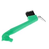 ibasenice Hufkratzer mit Bürste 18,5cm Robustes Hufpflege Werkzeug mit Dichtem Borstenkopf und Rutschfestem Griff für Gründliche Pferde und Ziegenhufreinigung im Stallgebrauch