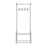 Moderne Kaffee Garderobe Kleiderstangen,Großer Aufbewahrungsraum Rechteckig Garderobenständer,Snag-Prevention Felgen,4 Anti-Rutsch-Pads, für Flure, Eingänge, Schlafzimmer, Badezimmer, Schränke