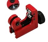 Lvjkes Mini Rohrschneider, 3-22mm Rohrschneider kunststoff-aluminium-stahl, Doppellager-Design, Rutschfester Drehknopf, für Schneiden Weichmetallrohre, Aluminiumrohre, Kupferrohre, Kunststoffrohre