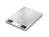 Soehnle Page Profi 200, digitale Küchenwaage silber aus Edelstahl, Gewicht bis zu 15 kg (1-g-genau), Haushaltswaage mit patentierter Sensor-Touch-Funktion, elektronische Waage inkl. Batterien