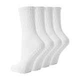 BONANGEL Pilates Socken Damen (4 Paar) Rutschfeste mit Noppen Antirutsch Socken für Schwanger Stoppersocken für Yoga