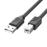 Psdndeww USB-Druckerkabel, 480 Mbps, Hochgeschwindigkeitsdruck und flexibler 90-Grad-Winkel für mehrere Geräte, gerader Kopf