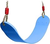 EXTSUD Schaukel Outdoor, Elastischer Kinderschaukel Eva weichen Bord U-Schaukel Brettschaukel Schaukelsitz Schaukelbrett Garten Spielzeug Kinder, Blau
